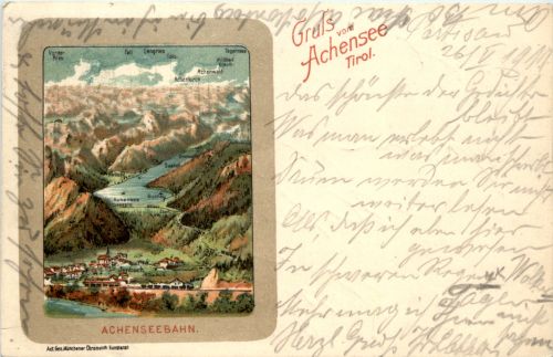Gruss vom Achensee - Litho