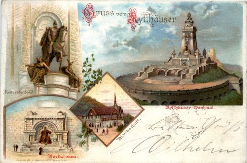Gruss vom Kyffhäuser - Litho