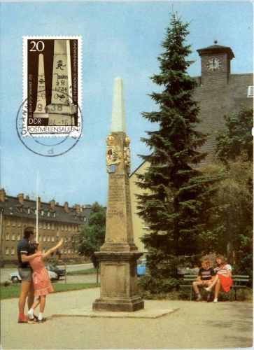 Johanngeorgenstadt - Postmeilensäule - Maximumkarte