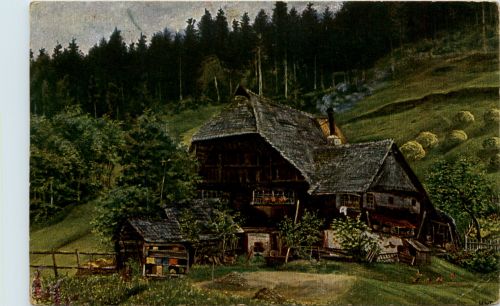 Haus aus dem Schapbachtal - Künstlerkarte H. Hoffmann