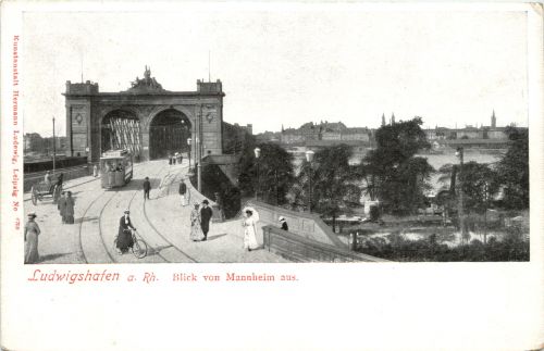 Gruss aus Ludwigshafen - Blick von Mannheim