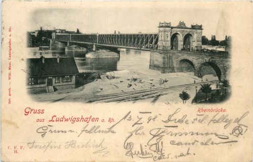 Gruss aus Ludwigshafen - Rheinbrücke
