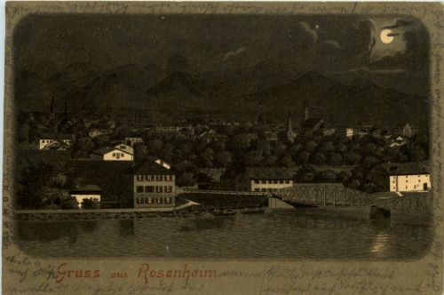 Gruss aus Rosenheim - Litho