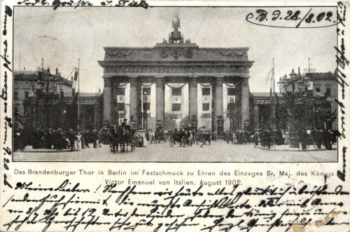 Berlin r - Einzug des Königs Victor Emanuel von Italien