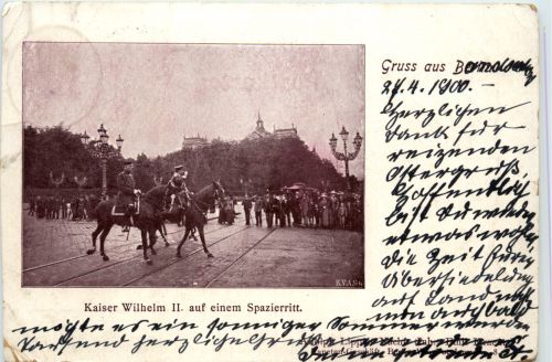 Berlin - Kaiser Wilhelm II auf einem Spazierritt