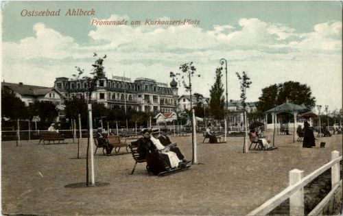 Ostseebad Ahlbeck - Promenade am Kurkonzert-Platz
