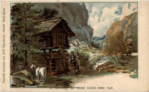 Paris - Le Paturage au Village Suisse 1900