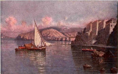 Sorrento - La Marina piccola - Künstler G. Carelli