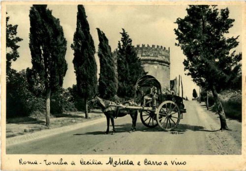 Roma - tomba a Cecilia Metella e Carro a vino