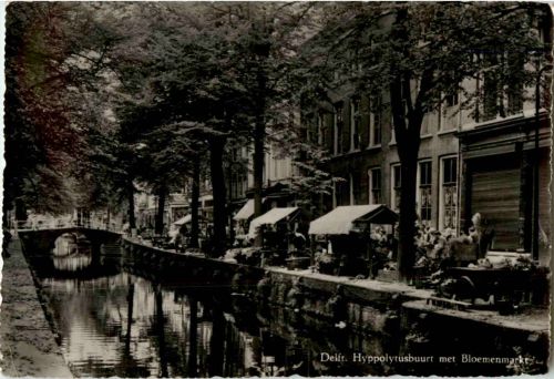 Delft - Hyppolyrusbuurt met Bloemenmarkt
