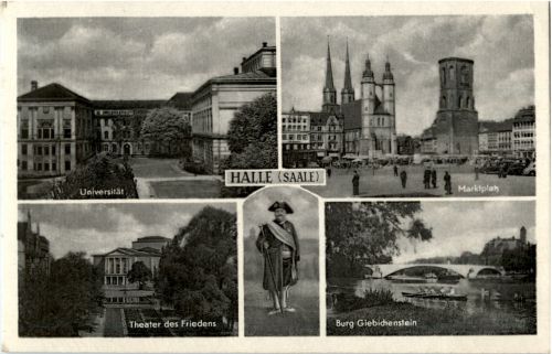 Halle Saale - Mehrbildkarte
