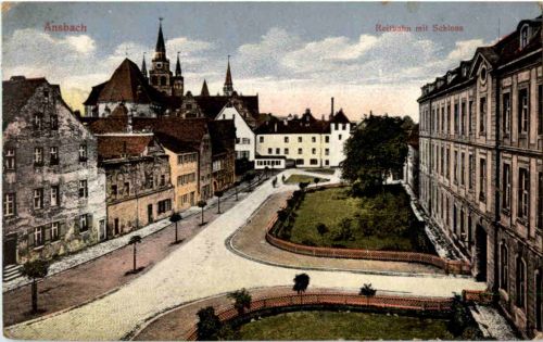 Ansbach - Reitbahn mit Schloss