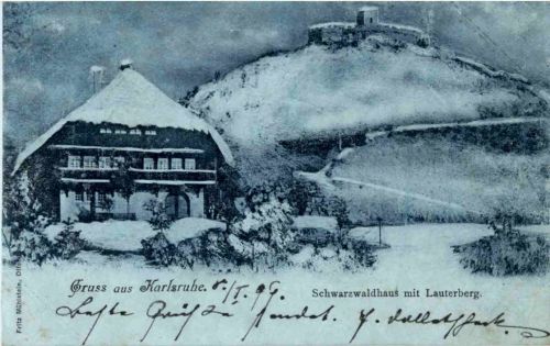 Gruss aus Karlsruhe - Schwarzwaldhaus mit Lauterberg