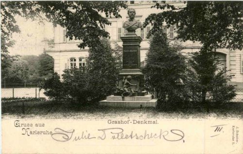 Gruss aus Karlsruhe - Grashof Denkmal