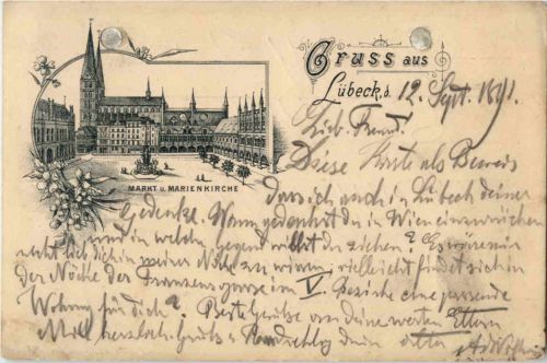 Gruss aus Lübeck - Vorläufer 1891