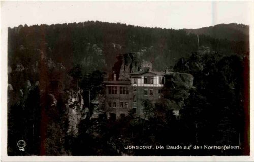 Jonsdorf - Die Baude auf dem Nonnenfelsen