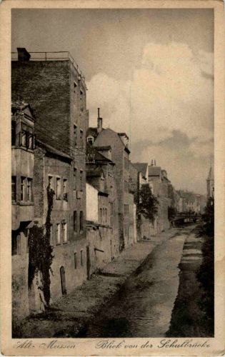 Alt-Meissen - Blick von der Schulbrücke
