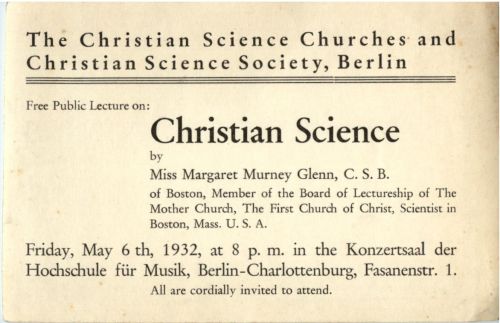 Berlin-Charlottenburg - Christian Science Churches