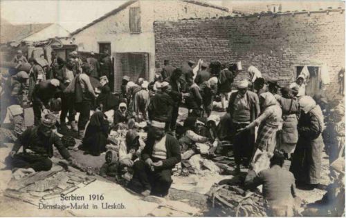 Serbien 1916 - Dienstagsmarkt in Uesküb