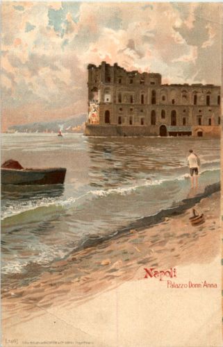 Napoli - Palazzo Donn Anna - Litho