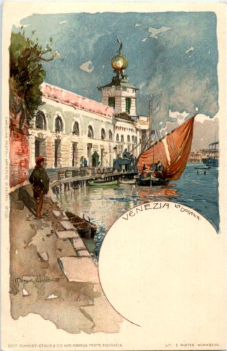 Venezia - La Doganan - Litho