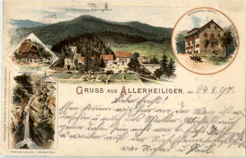 Gruss aus Allerheiligen - Litho