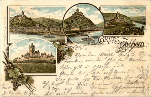 Gruss aus Cochem - Litho