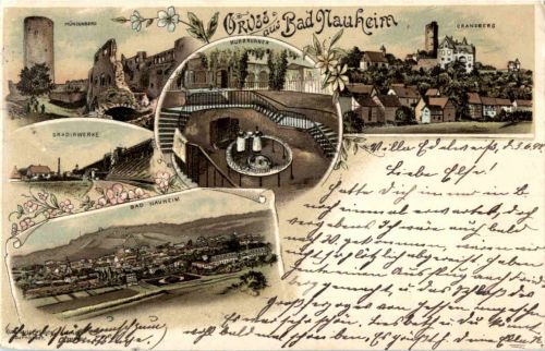 Gruss aus Bad Nauheim - Litho