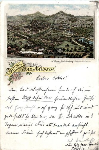 Gruss aus Bad Nauheim - Litho 1896