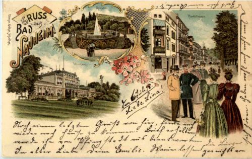 Gruss aus Bad Nauheim - Litho