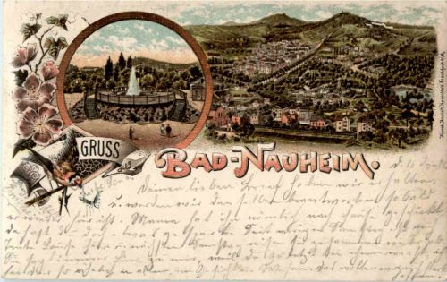Gruss aus Bad Nauheim - Litho