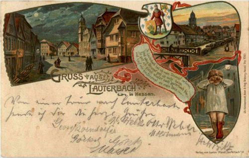 Gruss aus Lauterbach - Litho