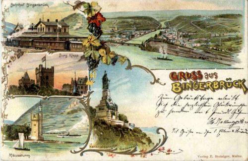 Gruss aus Bingerbrück - Litho