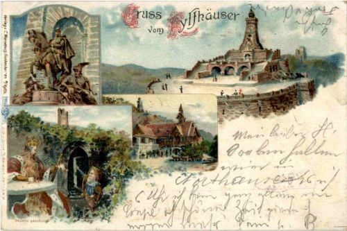 Gruss vom Kyffhäuser - Litho