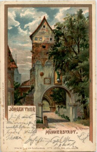 Münnerstadt - Jörgenthor - Litho