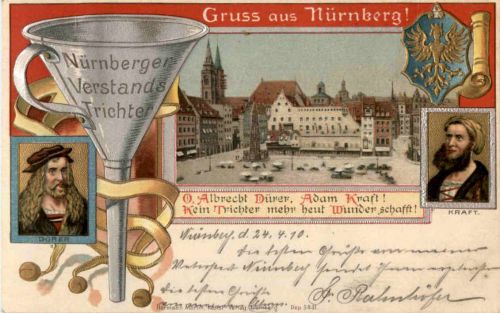 Gruss aus Nürnberg - Litho