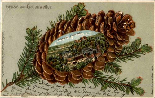 Gruss aus Badenweiler - Litho