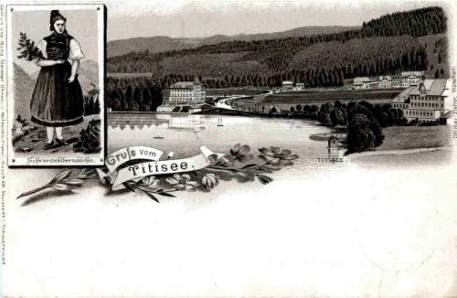 Gruss vom Titisee - Litho
