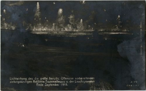 Artillerie Trommelfeuer Ende September 1915