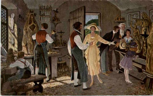 Schwarzwald Volkstrachten - Holzschnitzer