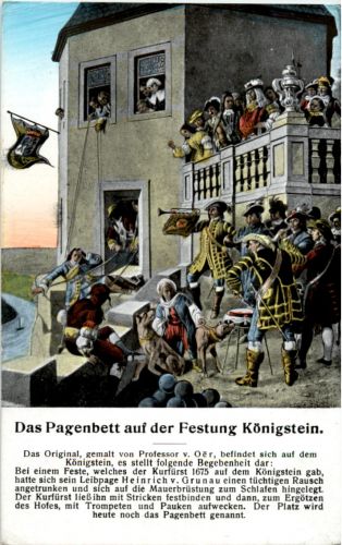 Das Pagenbett auf der Festung Königstein
