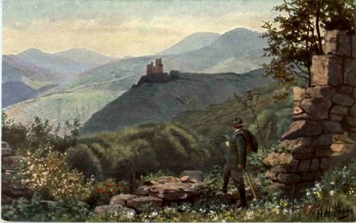 Ruine Hohandlau - Künstlerkarte H. Hoffmann