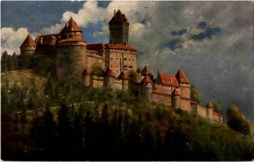 Die Hoh Königsburg - Künstlerkarte H. Hoffmann
