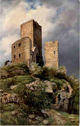 Walenburg und Tagesberg - Künstlerkarte H. Hoffmann