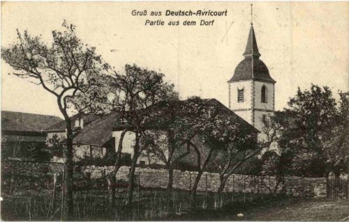 Gruss aus Deutsch-Avricourt - Partie aus dem Dorf - Feldpost