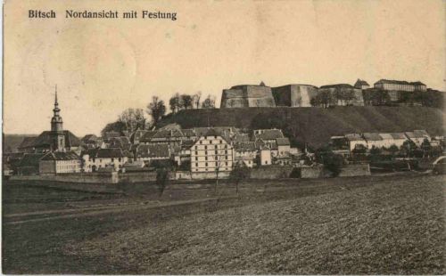 Bitsch - Nordansicht mit Festung