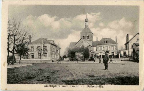 Marktplatz und Kirche zu Betheniville