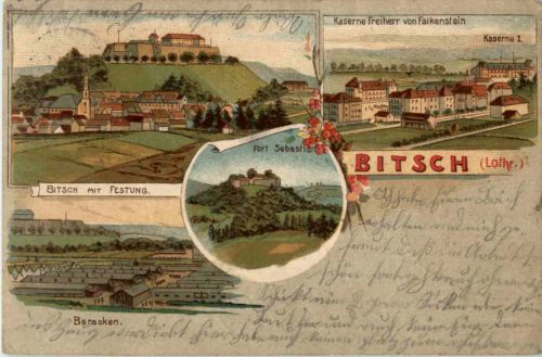 Gruss aus Bitsch - Litho