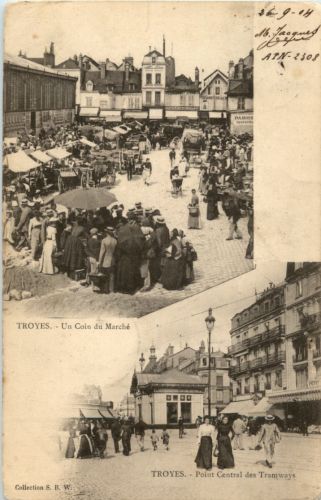 Troyes - Un coin du Marche