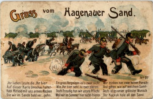 Hagenau - Gruss vom Hagenauer Sand - Litho